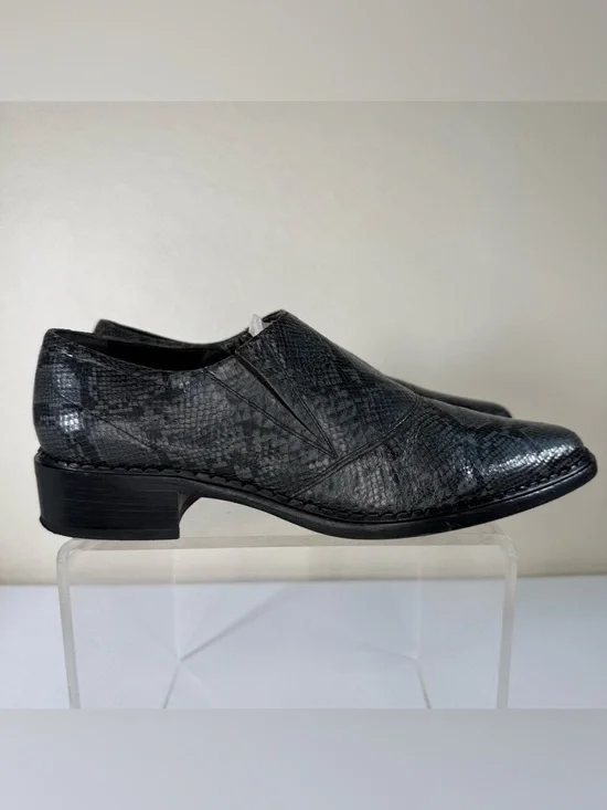 Vince Delmar Slip-On Snake Skin Print Leather Loafers Dress Shoes Size 9.5 - Picture 2 of 13
